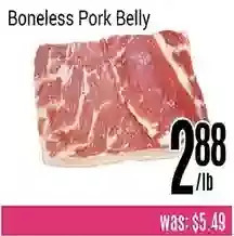 Nations Fresh Foods Boneless pork belly offer
