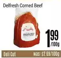Nations Fresh Foods Delfresh corned beef offer