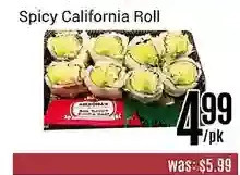 Nations Fresh Foods Spicy california roll offer