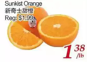 Tone Tai Supermarket Sunkist orange offer
