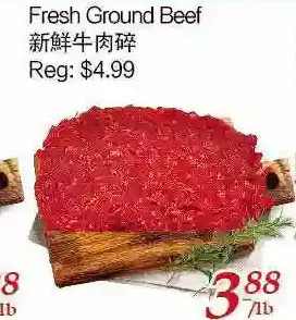 Tone Tai Supermarket Fresh ground beef offer