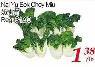 Tone Tai Supermarket Nai yu bok choy miu offer