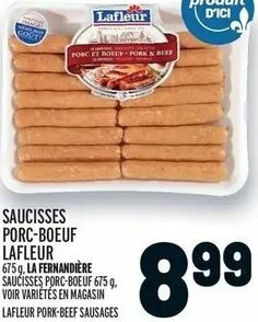 Metro Lafleur Pork-Beef Sausages offer