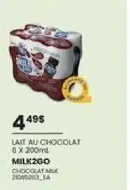 Provigo Milk 2GO Chocolat Milk 6 x 200ml offer