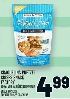 Metro Snack Factory Pretzel Crisps Crackers offer