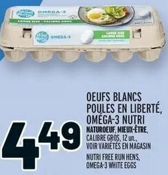 Metro Nutri Free Run Hens, Omega-3 White Eggs offer