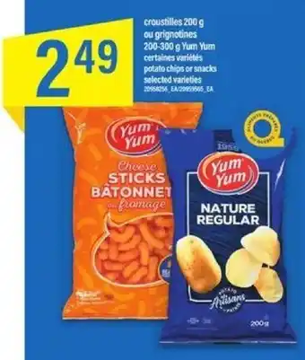 Maxi Yum Yum croustilles 200 g ou grignotines 200-300 g offer