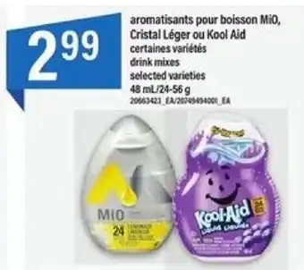 Maxi Cristal Leger, MiO ou Kool Aid aromatisants pour boisson 48 ml/24-56 g offer