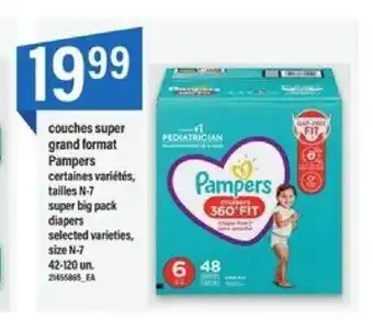Maxi Pampers couches super grand format size N-7 42-120 un. offer