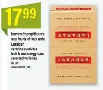 Maxi Larabar barres energetiques aux fruits et aux noix 16 un. offer