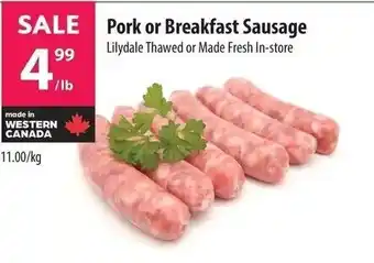 Co-op Pork or Breakfast Sausage offer