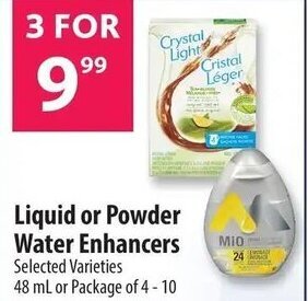 Co-op Liquid or Powder Water Enhancers offer