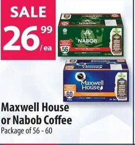 Co-op Maxwell House or Nabob Coffee offer