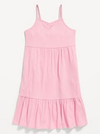 Old Navy Sleeveless printed rib-knit swing dress for girls offer