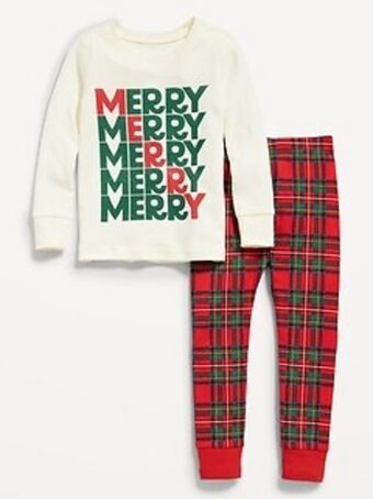 Old Navy Unisex matching graphic pajamas for toddler & baby offer