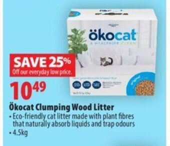 Okocat clumping wood litter