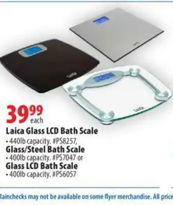 London Drugs Laica glass LCD bath scale, Glass/steel bath scale, Glass LCD bath scale offer