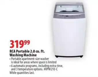 London Drugs RCA portable 2.0 cu. ft. washing machine offer