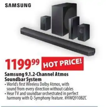 London Drugs Samsung 9.1.2-channel atmos soundbar system offer