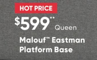 Sleep Country Malouf eastman platform base offer