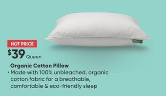 Sleep Country Organic cotton pillow offer