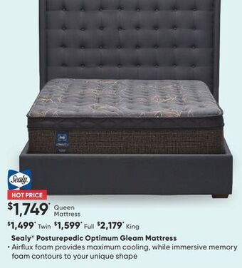 Sleep Country Sealy posturepedic optimum gleam mattress offer
