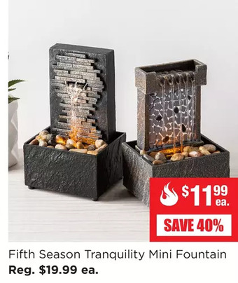 Kitchen Stuff Plus Fifth season tranquility mini fountain offer