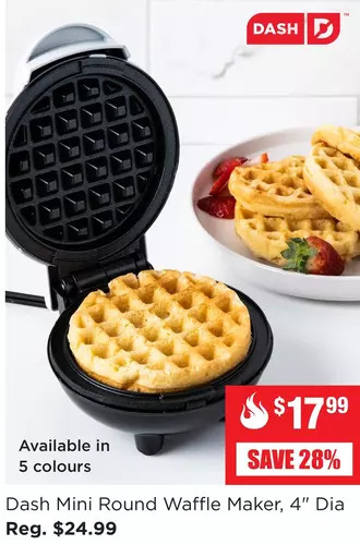 Kitchen Stuff Plus Dash mini round waffle maker offer