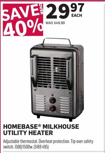 Co-op Homebase Milkhouse Utility Heater offer