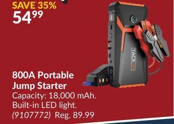 Princess Auto 800a portable jump starter offer
