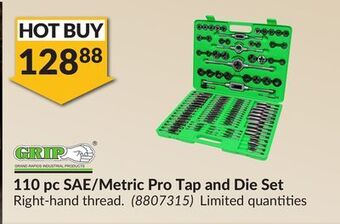 Princess Auto 110 pc sae/metric pro tap and die set offer