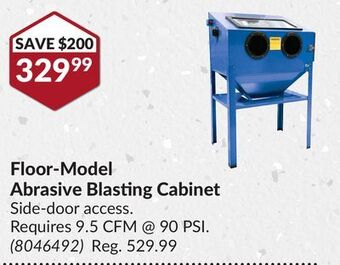 Princess Auto Floor-model abrasive blasting cabinet offer