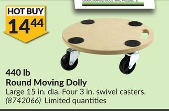 Princess Auto Round moving dolly offer