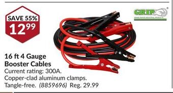 Princess Auto 16 ft4 gauge booster cables offer