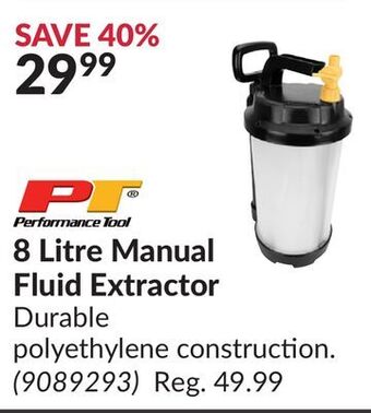 Princess Auto 8 litre manual fluid extractor offer