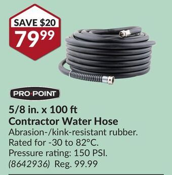 Princess Auto 5/8 in. x 100 ft contractor water hose offer