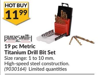 Princess Auto 19 pc metric titanium drill bit set offer