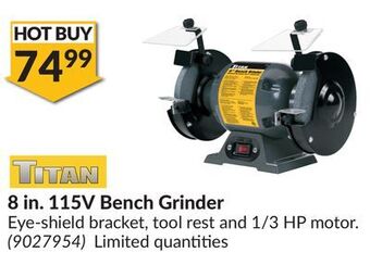 Princess Auto 8 in. 115v bench grinder offer