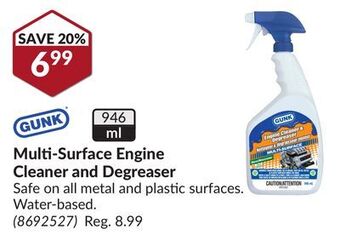Princess Auto Gunk multi-surface engine cleaner and degreaser offer