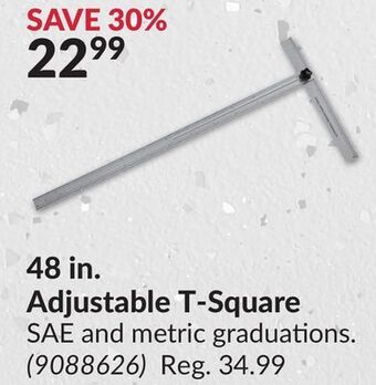 Princess Auto 48 in. adjustable t-square offer