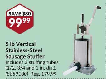 Princess Auto 5 lb vertical stainless-steel sausage stuffer offer