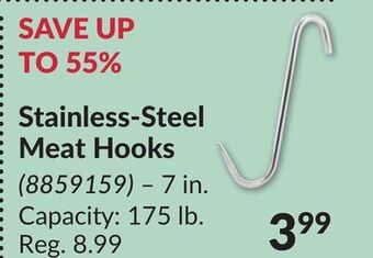 Princess Auto Stainless-steel meat hooks offer