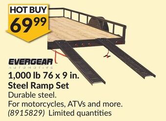 Princess Auto 1, 000 lb 76 x 9 in. steel ramp set offer
