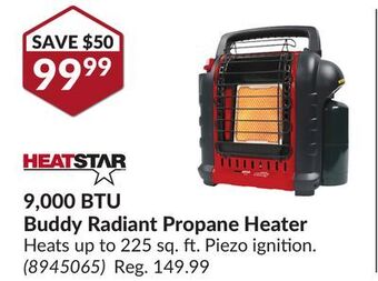Princess Auto Heat star 9, 000 btu buddy radiant propane heater offer
