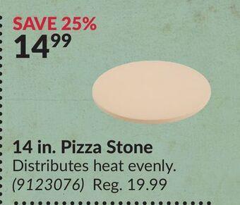 Princess Auto 14 in. pizza stone offer