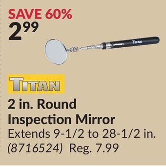Princess Auto 2 in. round inspection mirror offer