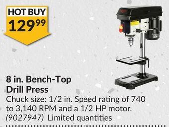 Princess Auto 8 in. bench-top drill press offer