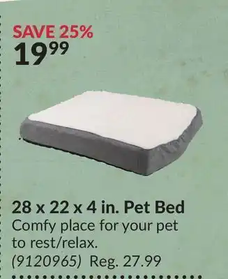 Princess Auto 28 x 22 x 4 in. pet bed offer