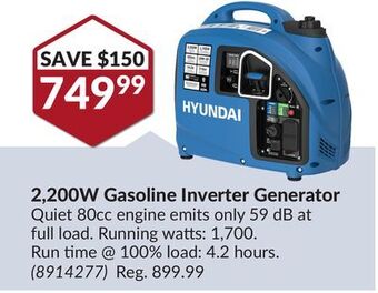 Princess Auto 2, 200w gasoline inverter generator offer