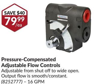 Princess Auto Pressure-compensated adjustable flow controls offer